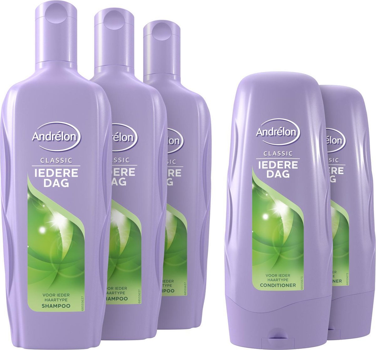 Andrélon Classic Iedere Dag Shampoo en Conditioner - 3 x 300 ml + 2 x 300  ml -... | bol