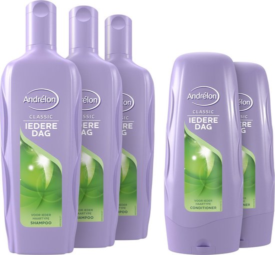 Andrélon Iedere Dag - 3 x Shampoo en 2 x Conditioner - Voordeelverpakking |  bol.com