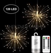 LED dandelion light | Led vuurwerk licht | kerstversiering licht | 120 led |Led Verlichting op batterij - Starburst - Vuurwerk Effect - Buiten Verlichting - 8 Verschillende Licht Effecten- Pa