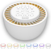 White noise machine - By Snooze island - Witte ruis- Baby kinderen Volwassenen -  Slaap beter met white noise- 36 geluiden - 8 kleuren
