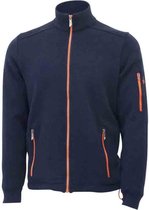 Ivanhoe vest Assar FZ Windbreaker Navy - fijne merinowol- Donker blauw