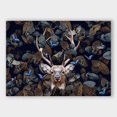 Poster Forrest Deer LS - Plexiglas - Meerdere Afmetingen & Prijzen | Wanddecoratie - Interieur - Art - Wonen - Schilderij - Kunst