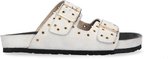 Tango | Anky 1-f white suede/gold eyelets slipper - black sole | Maat: 42