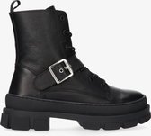 Tango | Romy welt new 13-a black leather silver buckle boot - black sole | Maat: 42