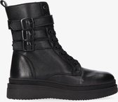 Tango | Lily 6-b black leather boot straps - black sole | Maat: 41