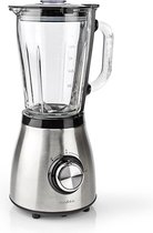 Nedis Blender - Power blender Rvs - Moderne glazen kan 1.5 L - Zilver/Zwart - 800 W
