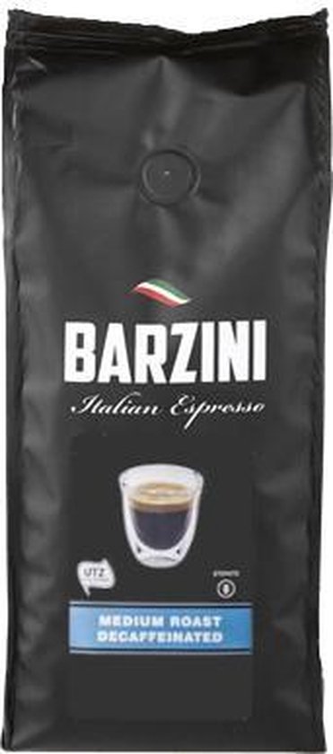 Barzini Italian Espresso Medium Roast Decaffeinated Espressobonen - 500 gram - Cafeïnevrij / decaf koffiebonen