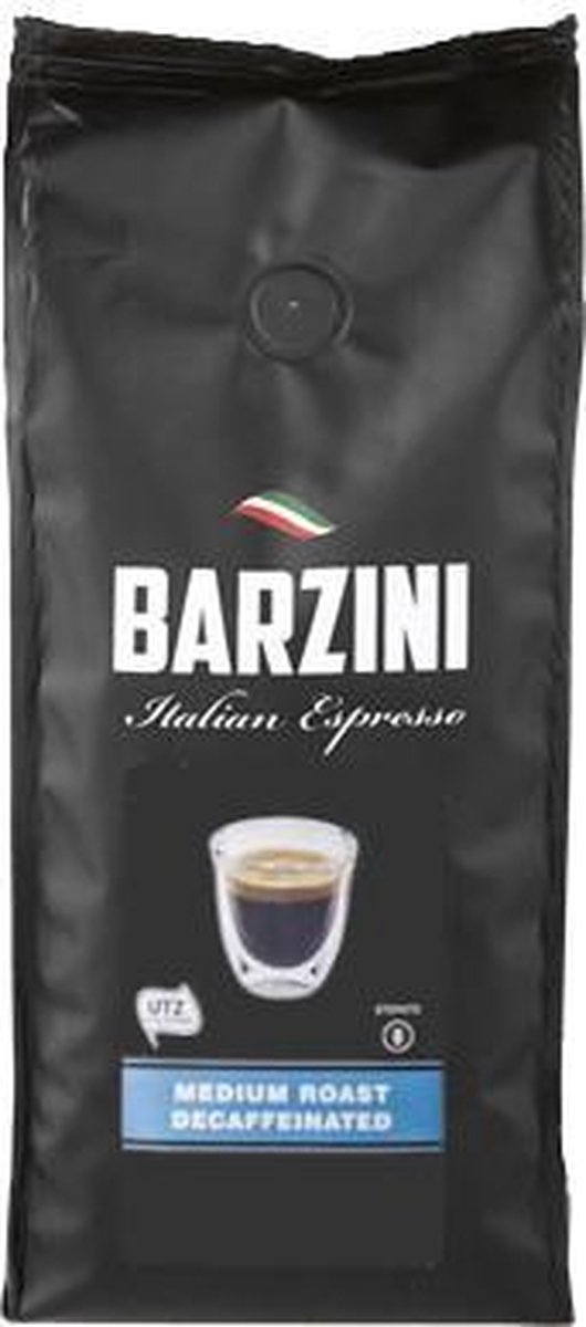 Barzini Decaf Koffiebonen Medium Roast - Espresso koffiebonen - Medium Roast koffie - UTZ SG Koffiebonen - 500gr koffiebonen - Italiaanse koffie
