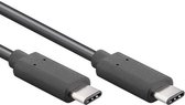 USB C kabel - 3.1 gen 1 - Max. 5 Gb/s - Fast en Quickcharge - Zwart - 0.5 meter - Allteq