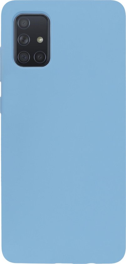 Étui rigide en Siliconen BMAX pour Samsung Galaxy A71 - Couverture rigide - Étui de protection - Étui de téléphone - Étui rigide - Protection de téléphone - Blauw Denim