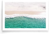 Walljar - Spoelende Oceaangolven - Muurdecoratie - Poster