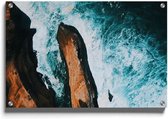 Walljar - Ocean Waves - Muurdecoratie - Plexiglas schilderij