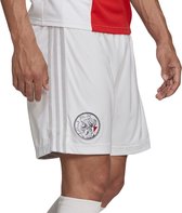 adidas Ajax Amsterdam Thuis Short Sportbroek - Maat L  - Mannen - wit - lichtgrijs