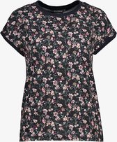 TwoDay dames T-shirt met bloemenprint - Zwart - Maat L