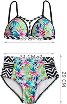 Bikini hoge taille maat M bloemenprint