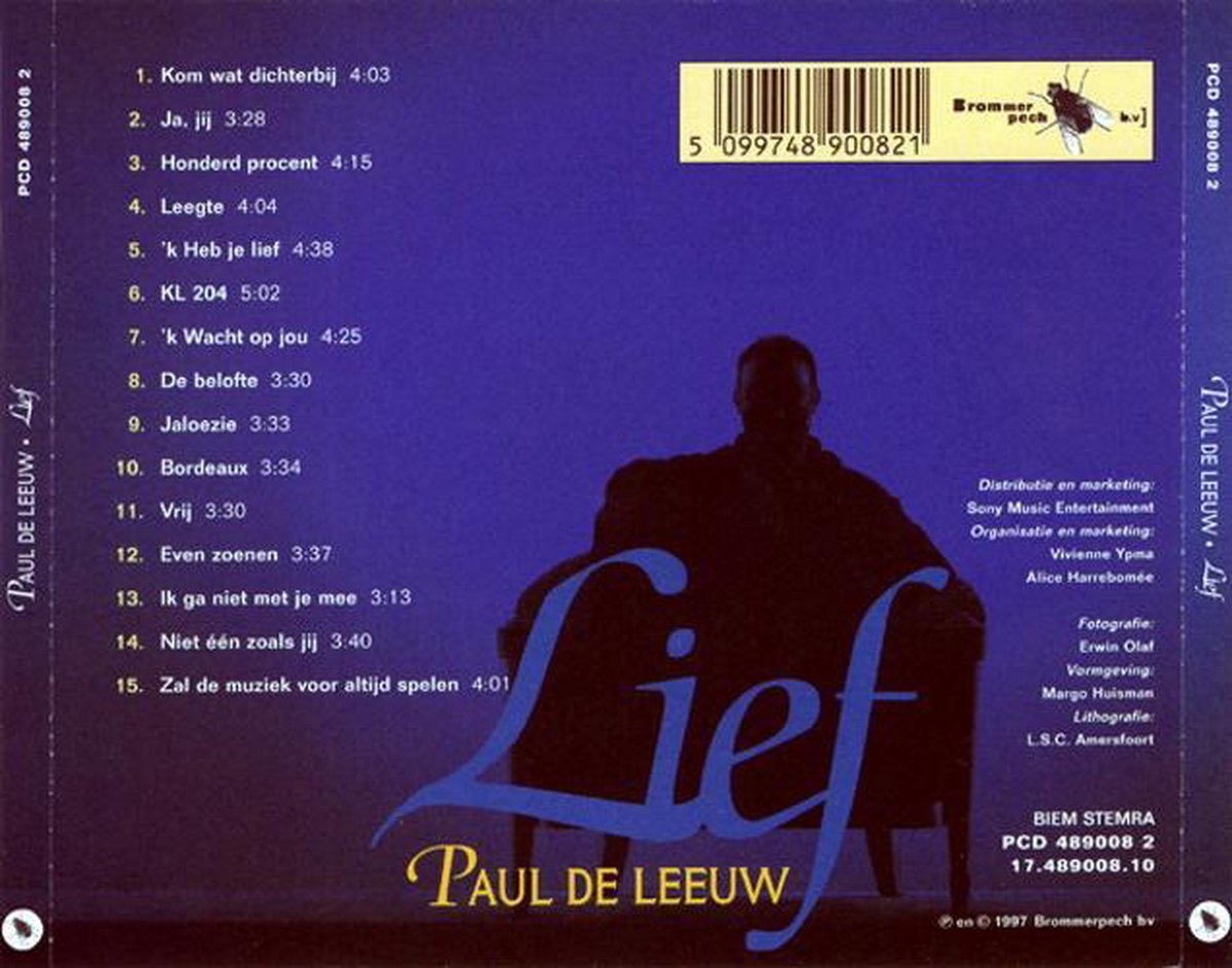 Lief, Paul de Leeuw CD (album) Muziek bol Lief, Paul de Leeuw CD (album) Muziek bol