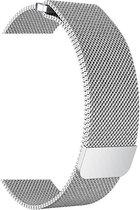 Geschikt voor Fitbit Charge 2 Bandje Zilver - Milanees Polsband Luxe Milanese Loop - Roestvrij staal - Magneet Sluiting