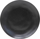 Costa Nova Riviera - servies - dinerbord Sable Noir - aardewerk - mat zwart - set van 4 - 27,1 cm rond