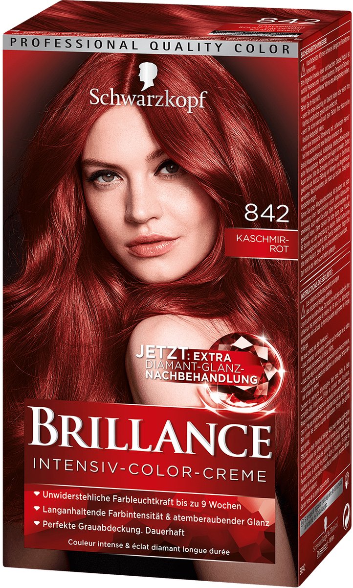 Schwarzkopf Brillance Intensive Color Creme haarkleuring Rood