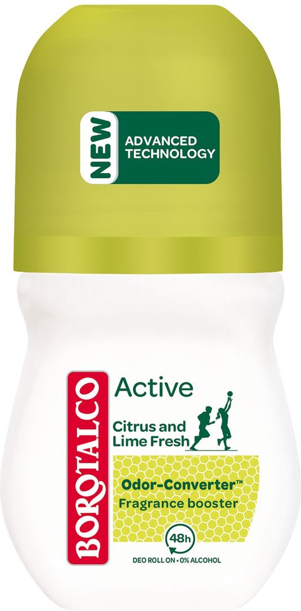 Goedkoopste Borotalco - Deodorant Roller - Active - Citrus & Lime Fresh - 0 Alcohol - 50 ml