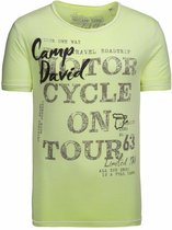 Camp David ® gestreept t-shirt met vintage en pofprint