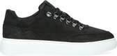 Manfield - Heren - Zwarte nubuck sneakers - Maat 45