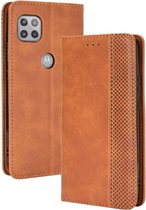 Coverup Vintage Book Case - Geschikt voor Motorola Moto G 5G Hoesje - Bruin