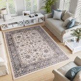 Tapiso Colorado Vloerkleed Beige Woonkamer Oriental Tapijt Maat- 160x220