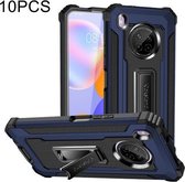 Voor Huawei Y9a 10 PCS Knight Jazz PC + TPU Schokbestendige beschermhoes met opvouwbare houder (blauw)