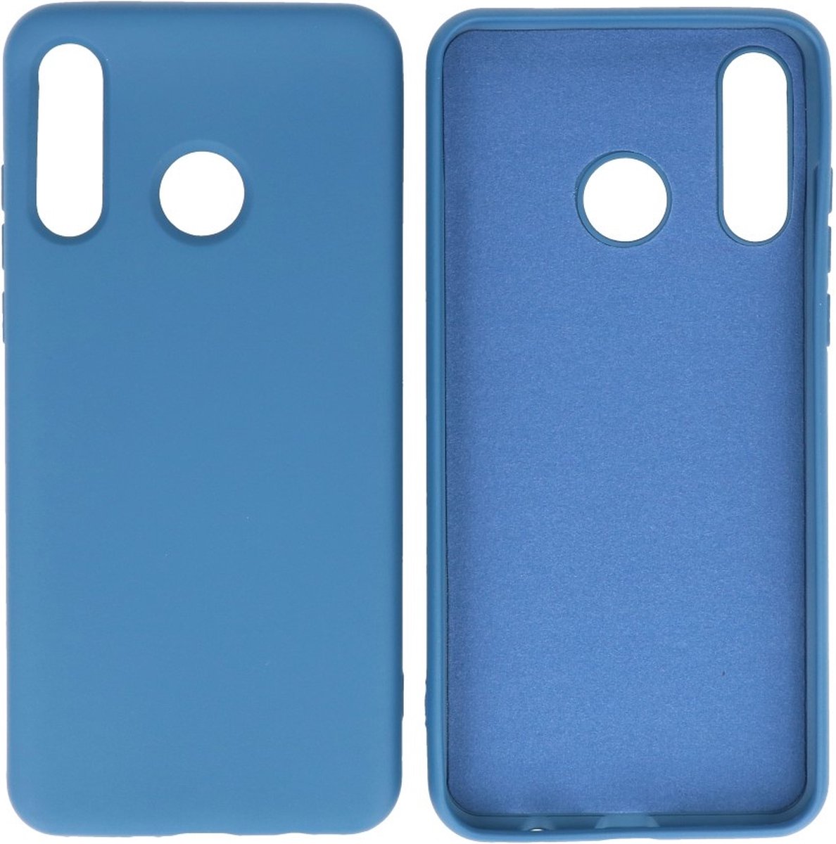 Hoesje Geschikt voor de Huawei P30 Lite - Fashion Color Backcover Telefoonhoesje - Navy