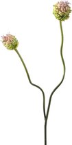 Viv! Home Luxuries Knoflook bloeiend - kunstbloem - groen lavendel - 64cm - topkwaliteit