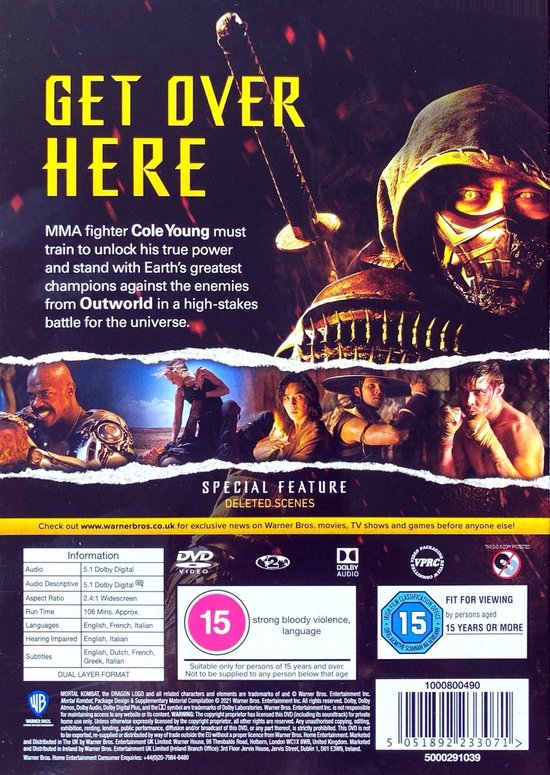 Dvd Mortal Kombat 2021 Subtitles English Mortal Kombat 2021