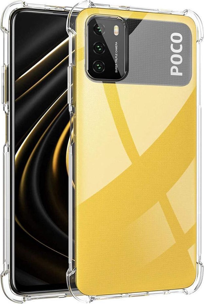 Shop4 - Poco M3 Hoesje - Zachte Back Case Drop Proof Transparant