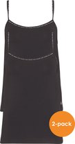 Calvin Klein dames ONE Cotton spaghetti tops (2-pack), zwart -  Maat: L