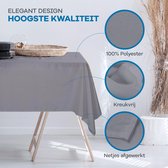 WITTS Luxe Tafelkleed - Hoge Kwaliteit/ Waterafstotend - Tafellaken - Grijs - 259x152 CM - Tafelzeil - Tafelkleed Katoen