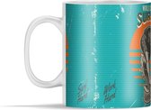 Mok - Vintage - Surf - Surfplank - 350 ml - Beker