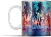 Mok - Zonsondergang - Tropisch - Palmboom - 350 ml - Beker