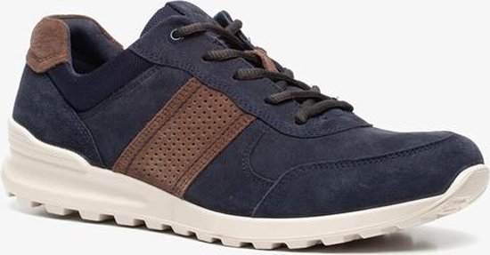Ecco Byway leren heren sneakers - Blauw - Maat 46 - Echt leer - Uitneembare  zool | bol.com