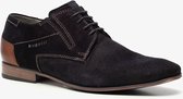 Bugatti suede heren veterschoenen - Blauw - Maat 40 - Echt leer