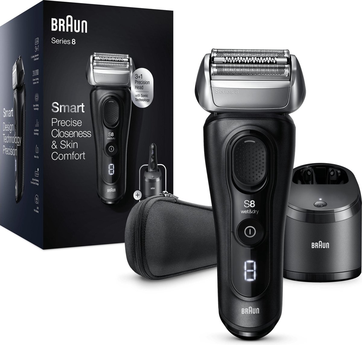 Braun Series 8 8450cc Elektrisch Scheerapparaat - Wet & Dry - Met 4-in-1 SmartCare Center