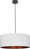 Moderne hanglamp met lampenkap koperenkleurige binnenzijde