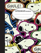 Composition Notebook, 8.5 x 11, 110 pages: SMILE