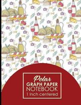 Polar Graph Paper Notebook: 1 Inch Centered