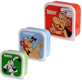 Lunchdoos Asterix , set van 3 stuks . Lunchbox / snackbox