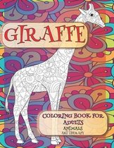 Coloring Book for Adults Art Therapy - Animals - Giraffe