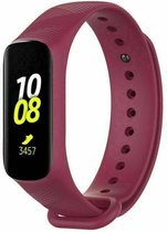 Siliconen Smartwatch bandje - Geschikt voor  Samsung Galaxy Fit e siliconen bandje - bordeauxrood - Strap-it Horlogeband / Polsband / Armband