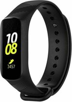 Siliconen Smartwatch bandje - Geschikt voor Samsung Galaxy Fit e siliconen bandje - zwart - Strap-it Horlogeband / Polsband / Armband