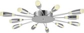 LED Plafondlamp - Plafondverlichting - Fave - 62W - Natuurlijk Wit 4000K - Chroom Aluminium