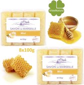 La Cigale Savon de Marseille Zeep - Glycerine en Honing - 100 gram - 8 Zeepblokken