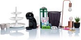 KRUPS Dolce Gusto Piccolo XS (KP1A3B10) zwart incl. KOZIOL étagère, 2 bureaulampen en overige thuiswerkaccessoires - Pakket